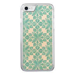 Hawaiian Tropical Leaves Watercolor Pattern Carved iPhone 7 Case