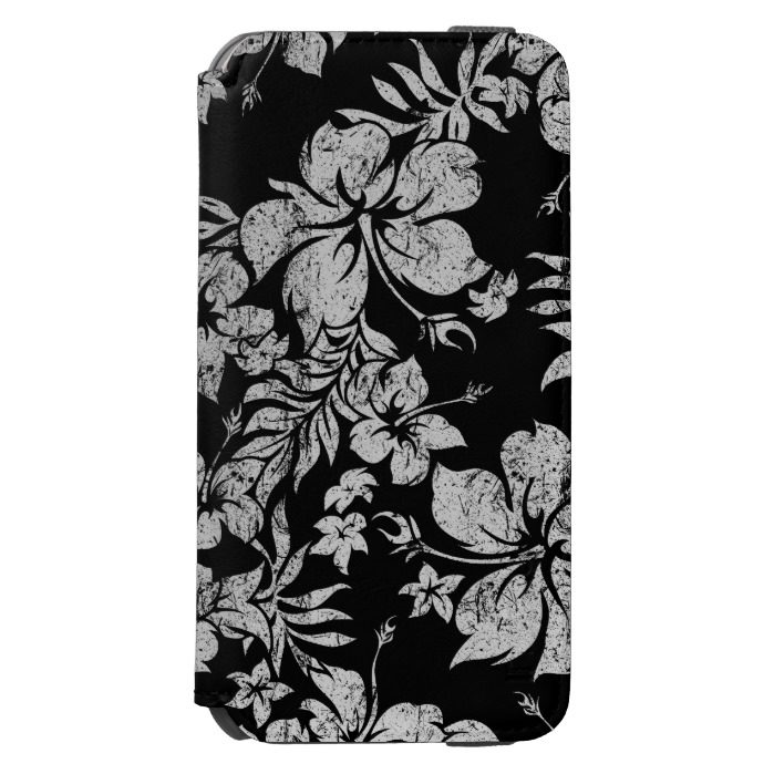 Hibiscus Pareau Hawaiian Floral Aloha Shirt Print iPhone 6/6s Wallet Case