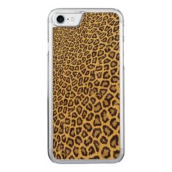 Hipster Black Yellow Animal Print Pattern Carved iPhone 7 Case