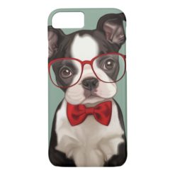 Hipster Boston Terrier iPhone 7 Case