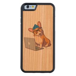 Hipster Corgi 2 (without text) Carved Cherry iPhone 6 Bumper