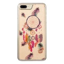 Hipster Watercolor Dreamcatcher Feather Pattern Carved iPhone 7 Plus Case