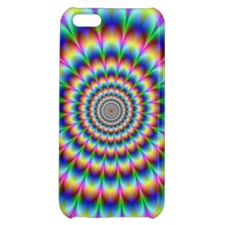 Holographic Optical Illusion Spiral Rainbow Case For iPhone 5C