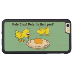 Holy Crap! Pete Humor Carved Maple iPhone 6 Plus Bumper Case