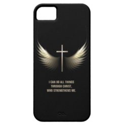 Holy Spirit Wings and Christian Cross Personalized iPhone SE/5/5s Case