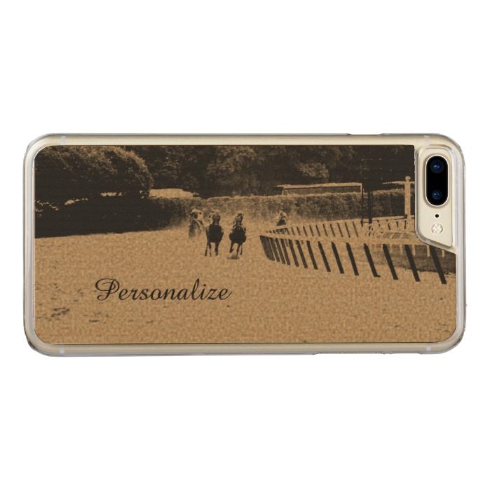Horse Racing Muddy Track Grunge Carved iPhone 7 Plus Case