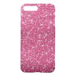 Hot Pink Glitter Printed iPhone 7 Plus Case
