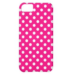 Hot Pink Polka Dot iPhone 5 Case