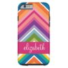 Huge Colorful Chevron Pattern with Name Tough iPhone 6 Case
