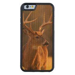 Hunting Wildlife Smoky Mountain Whitetail Buck Carved Cherry iPhone 6 Bumper