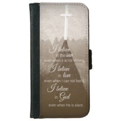 I Believe Cross Wallet Phone Case For iPhone 6/6s