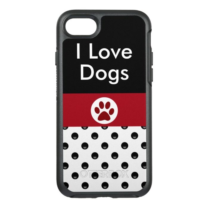 I Love Dogs Stylish OtterBox Symmetry iPhone 7 Case