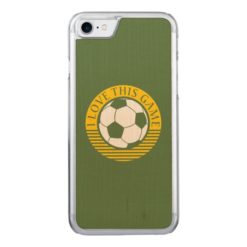 I love this game - soccer / football grunge Carved iPhone 7 case