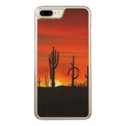 Illustration of cactus tree when the sunset Carved iPhone 7 plus case
