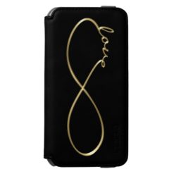 Infinity Love Lemniscate gold + your backgr. iPhone 6/6s Wallet Case