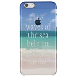 Inspirational Motivational Quote Waves of the sea Clear iPhone 6 Plus Case