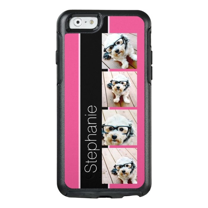 Instagram Photo Collage with Bright Pink and Black OtterBox iPhone 6/6s Case