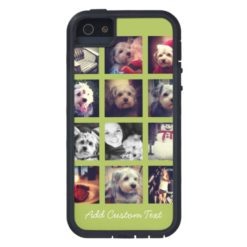 Instagram Photo Collage with lime green background iPhone SE/5/5s Case