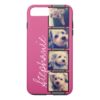 Instagram Photo Display - 4 photos pink name iPhone 7 Plus Case