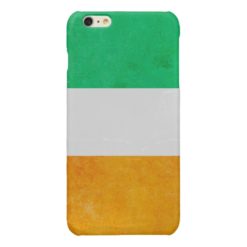 Ireland Grunge- Irish Tricolour Flag Glossy iPhone 6 Plus Case