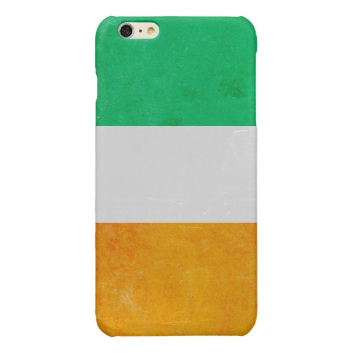 Ireland Grunge- Irish Tricolour Flag Glossy iPhone 6 Plus Case