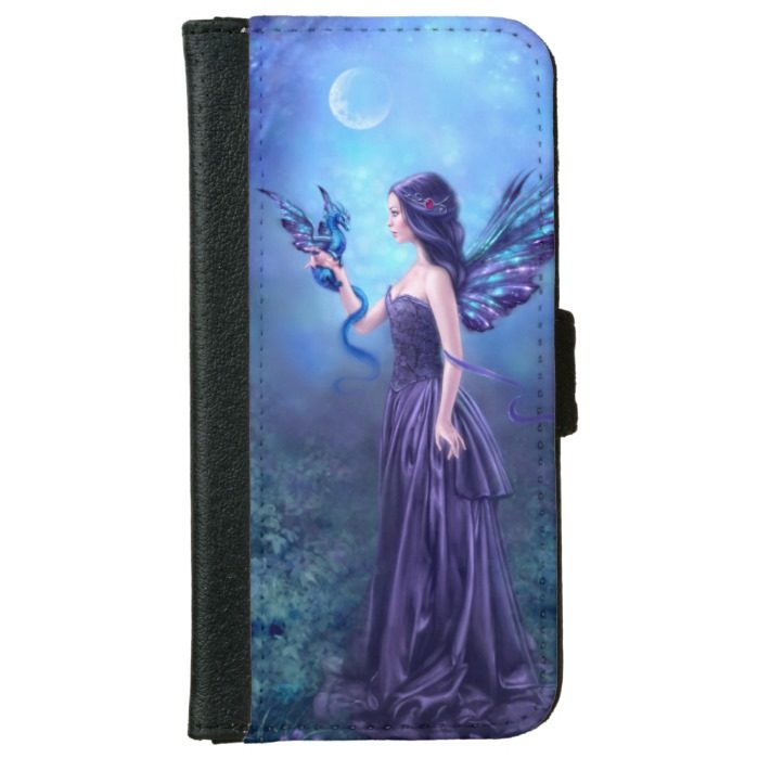 Iridescent Fairy & Dragon Art iPhone 6 Wallet Case