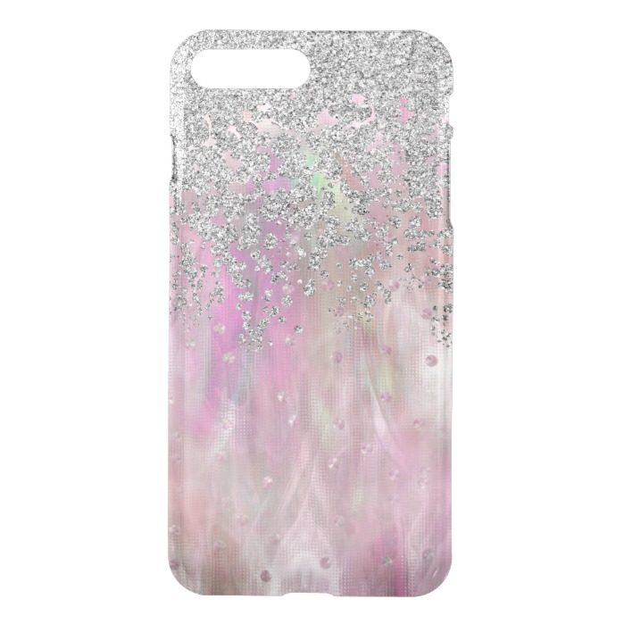 Iridescnet Pink and Silver iPhone7 Plus Case