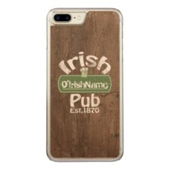 Irish Pub Old Keg Effect Sign Carved iPhone 7 Plus Case