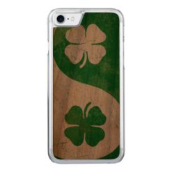Irish Shamrock Yin Yang Carved iPhone 7 Case