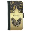 Jeweled Butterfly Damask - iPhone 6 Wallet Phone Case For iPhone 6/6s