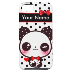 Kawaii Panda - Personalized iPhone SE/5/5s Case