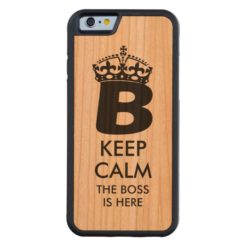 Keep Calm Queen B Carved Cherry iPhone 6 Bumper