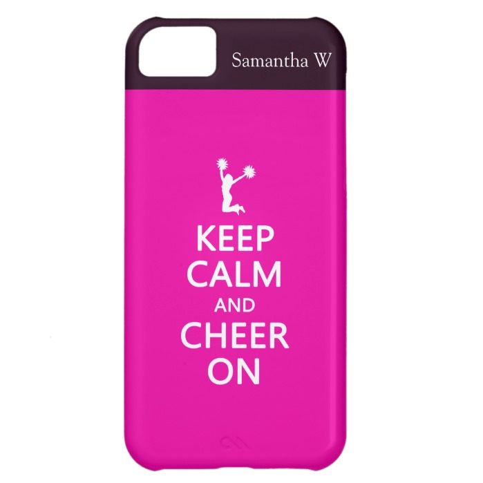 Keep Calm and Cheer On Cheerleader Pink Cover For iPhone 5C