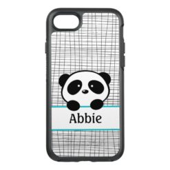 Kids Animal Aqua Black Panda Bear OtterBox Symmetry iPhone 7 Case