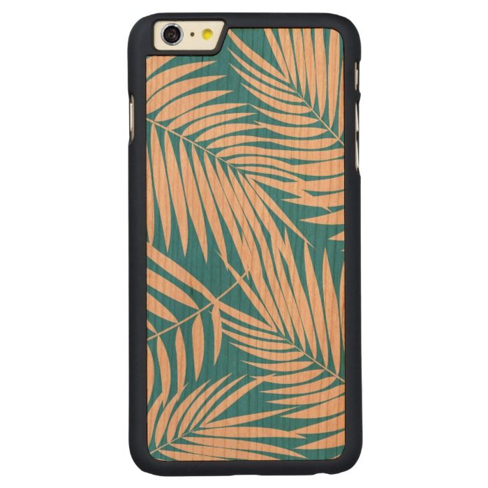 Kona Palms Hawaiian Leaf Carved Cherry iPhone 6 Plus Case
