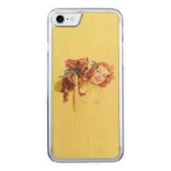 LOVING PUP PIN UP iPhone 5/5s Slim Wood Carved iPhone 7 Case
