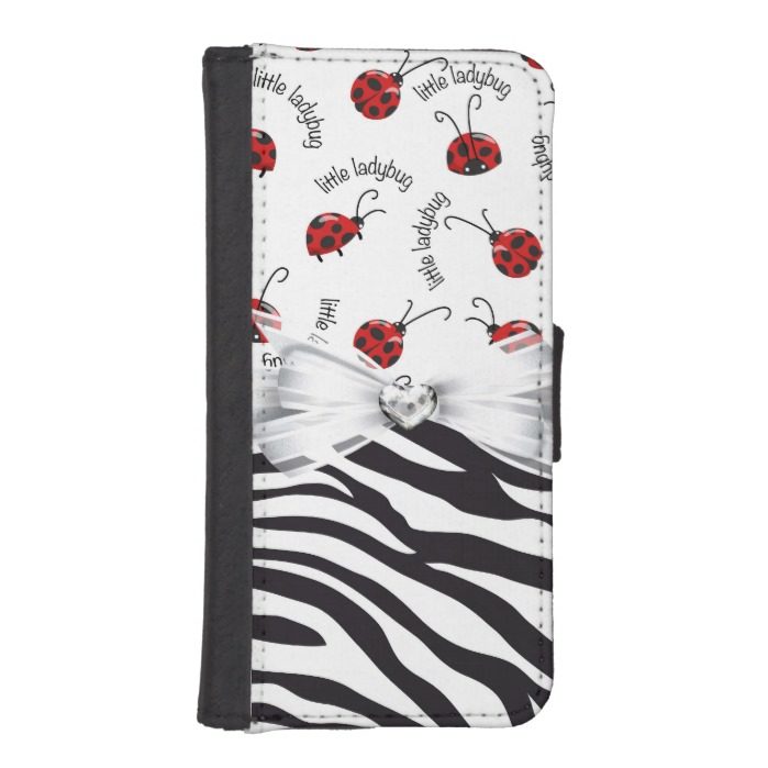 Ladybug Wild Side Wallet Phone Case For iPhone SE/5/5s