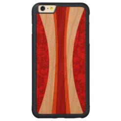 Laniakea Hawaiian Striped Surfboard Carved Cherry iPhone 6 Plus Bumper Case