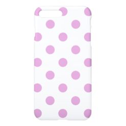 Large Polka Dots - Light Medium Orchid on White iPhone 7 Plus Case