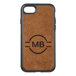 Leather Look Monogram Style OtterBox Symmetry iPhone 7 Case