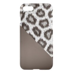 Leopard 2 - Cacao- iphone7 Clear case