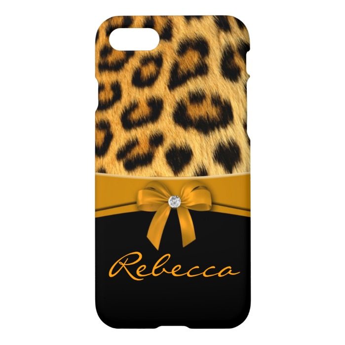 Leopard Ribbon Bow iPhone 7 Case
