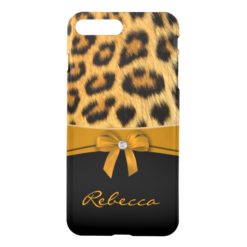 Leopard Ribbon Bow iPhone 7 Plus Case