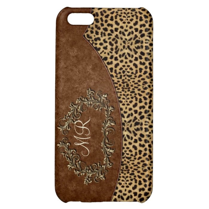 Leopard and Swirls iPhone 5C Covers