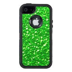 Lime Green Sparkly Faux Glitter look Texture OtterBox Defender iPhone Case