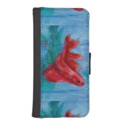 Little Red Betta Fish iPhone SE/5/5s Wallet