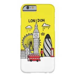 London - vector hand drawing cityscape symbols barely there iPhone 6 case