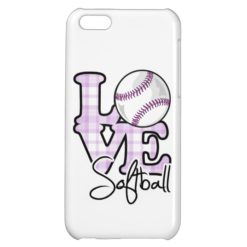 Love Softball Cover For iPhone 5C