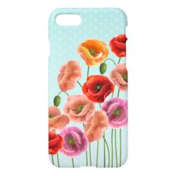 Lovely Poppy Flowers Savvy iPhone 7 Case
