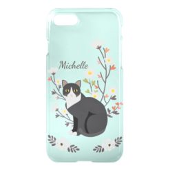 Lovely Tuxedo Cat iPhone 7 Clearly? Deflector iPhone 7 Case